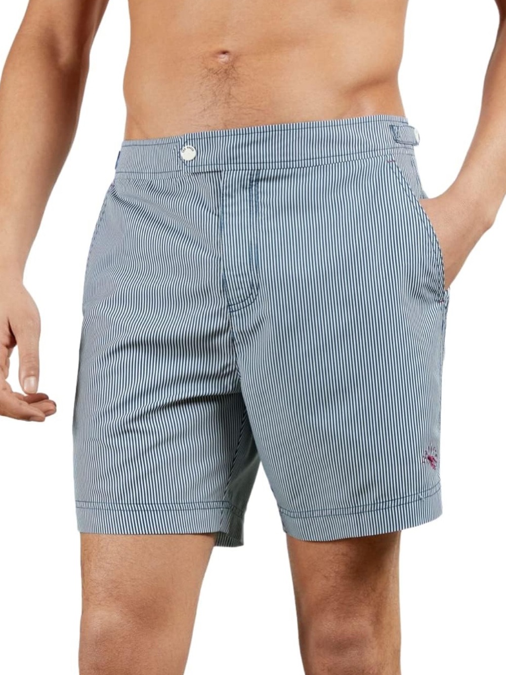 Ted Baker London Men’s Seersucker Striped Swim Shorts